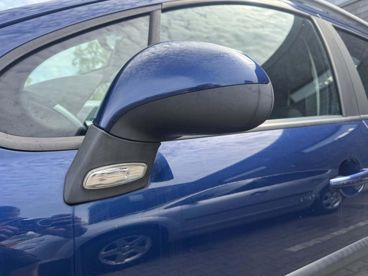 Peugeot 207SW original Au&szlig;enspiegel links elektrisch verstellbar KPL Montebello blau Bj.2009